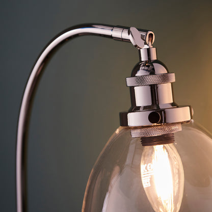 Hansen Table Lamp Bright Nickel – Nickel