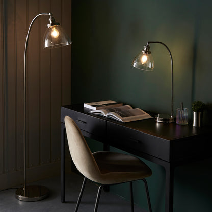 Hansen Table Lamp Bright Nickel – Nickel
