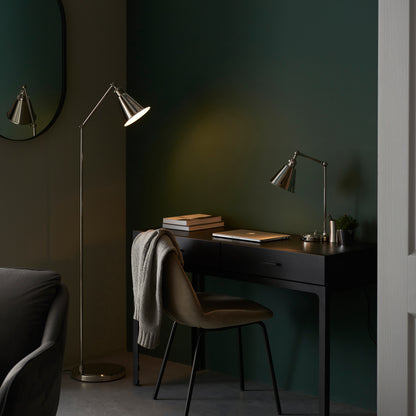 Hal Task Table Lamp Bright Nickel – Nickel