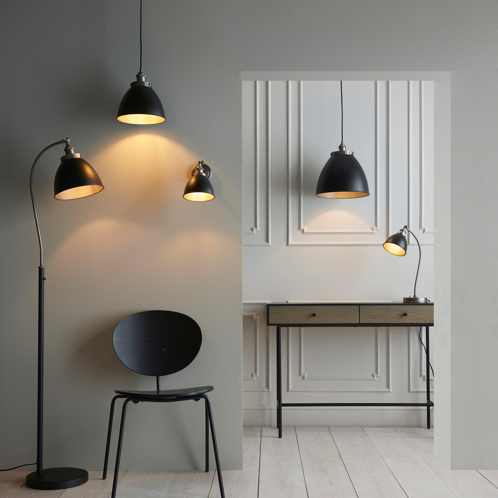 Franklin Table Lamp Pewter – Grey