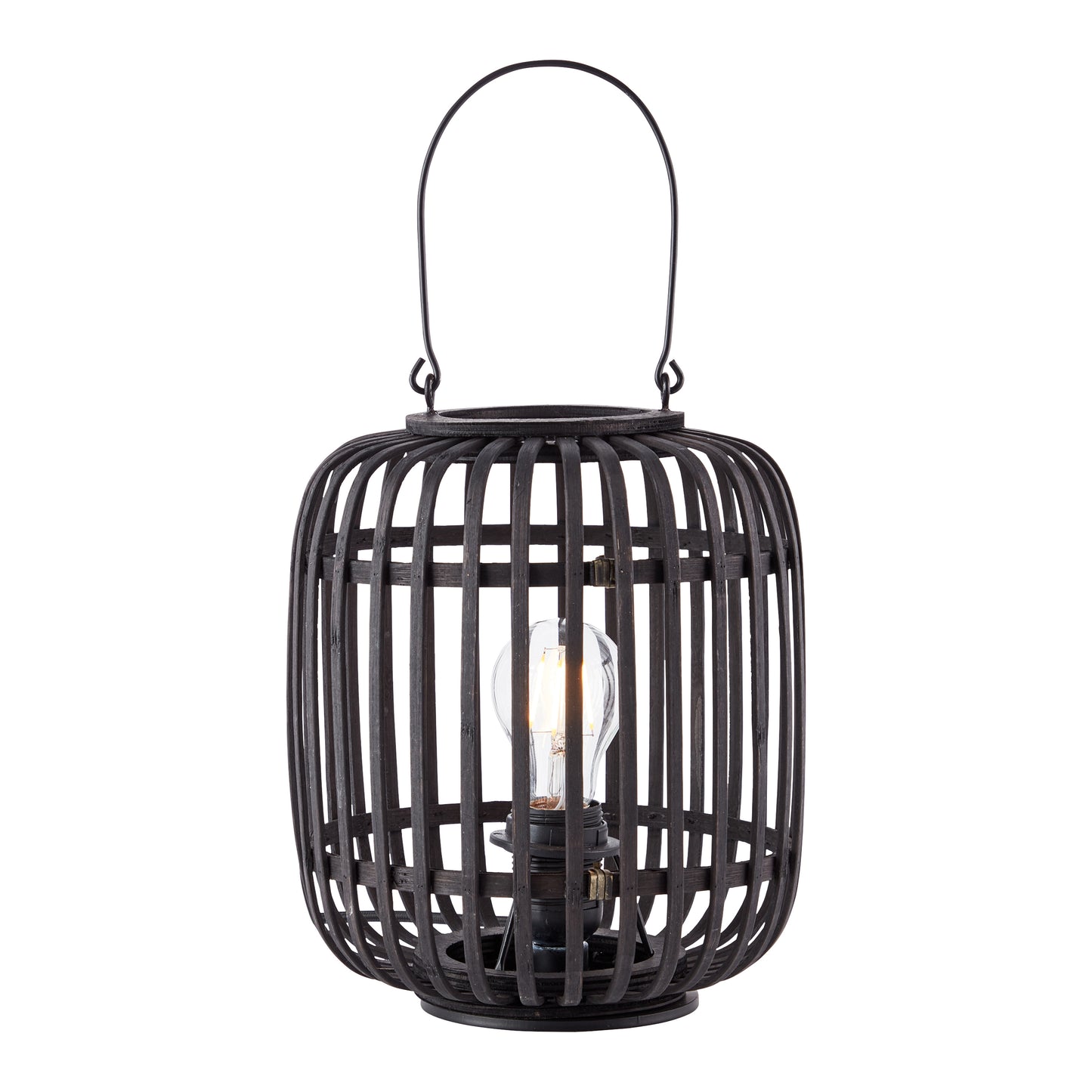 Mathias Table Lamp Dark Bamboo – Black