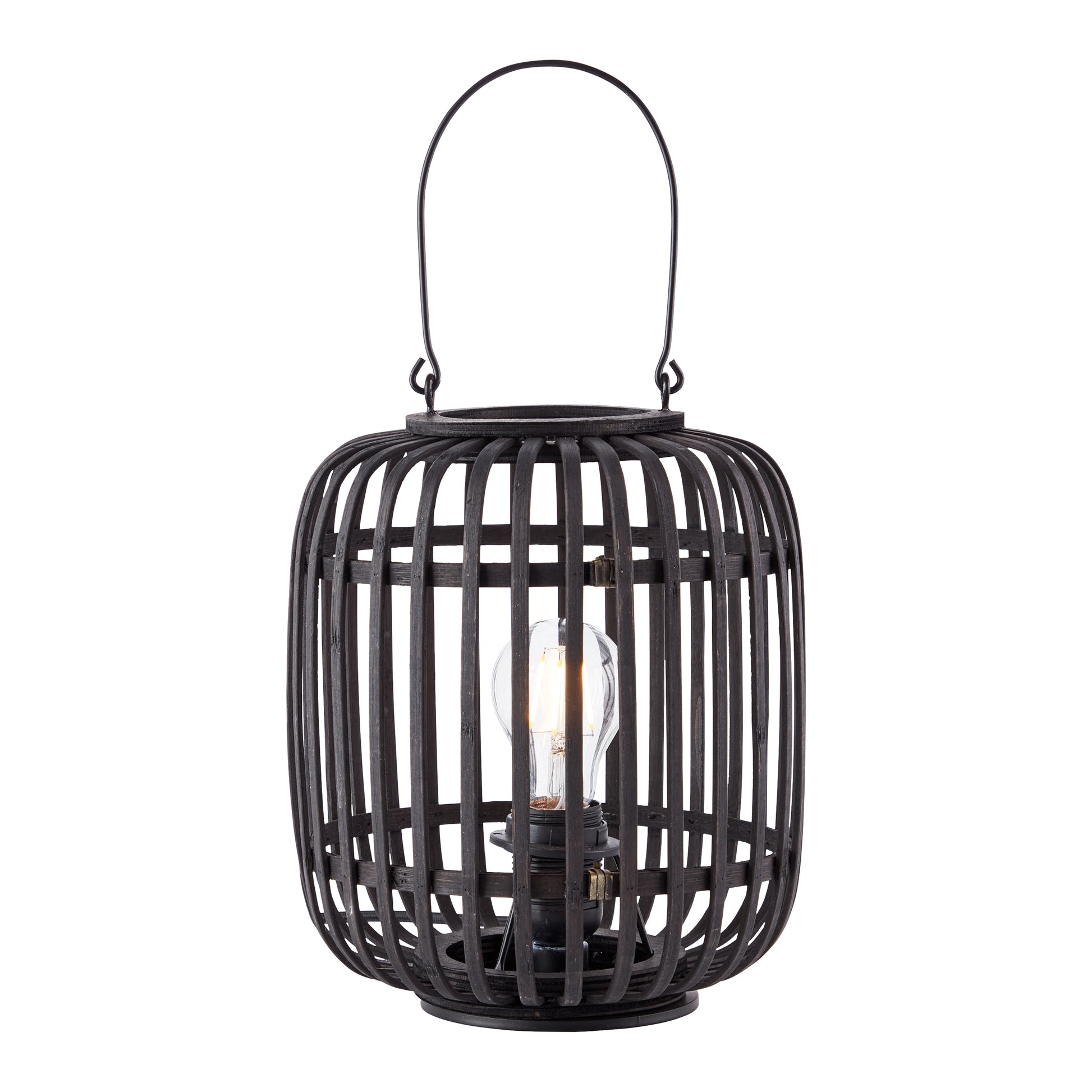 Mathias Table Lamp Dark Bamboo – Black