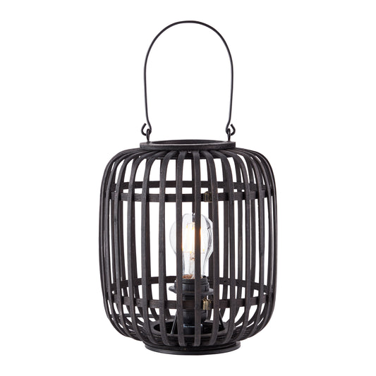 Mathias Table Lamp Dark Bamboo – Black