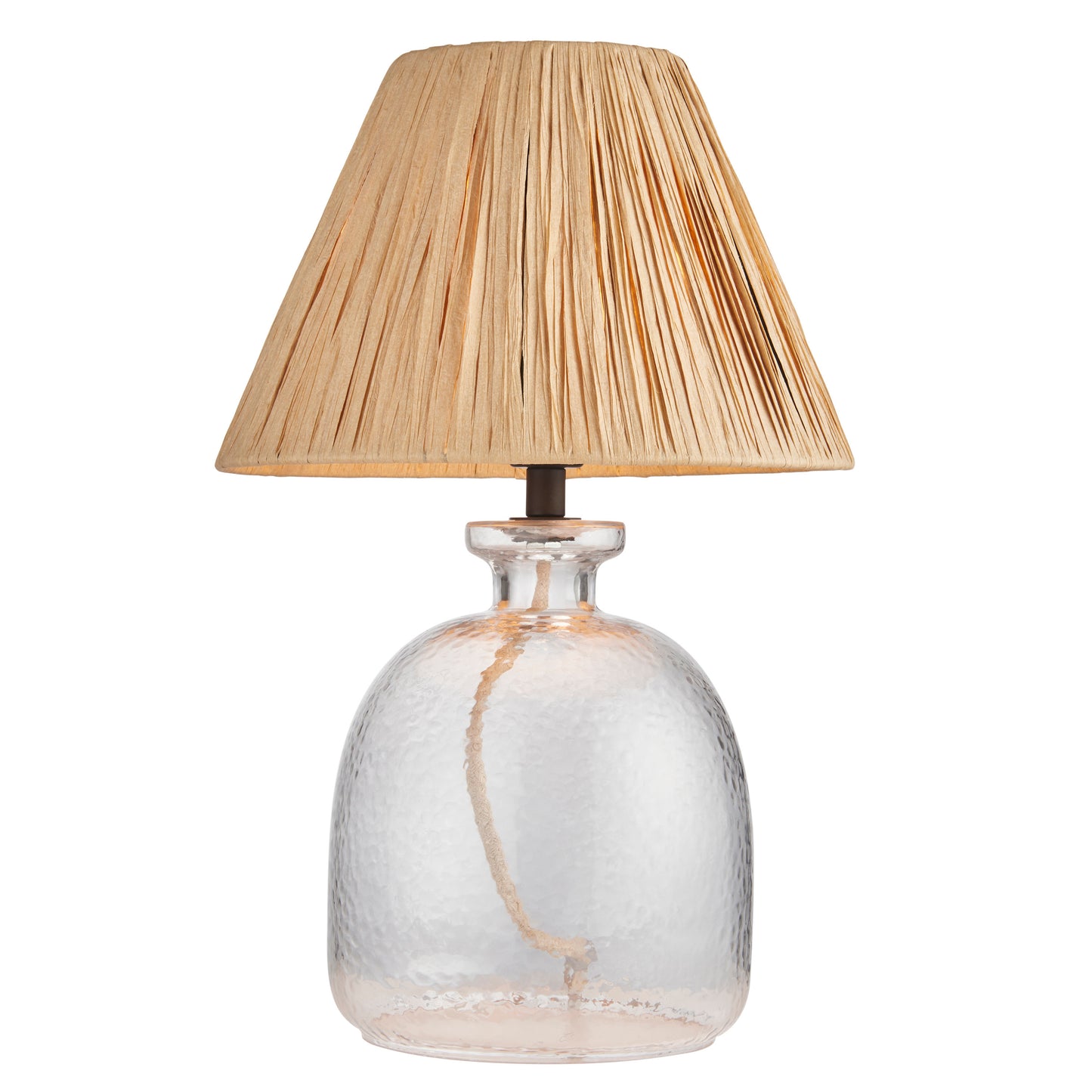 Lyra Table Lamp Clear / Natural Raffia – Natural