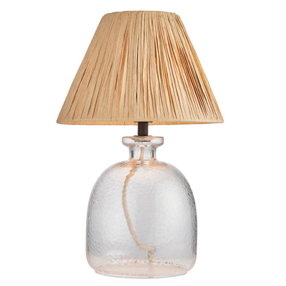 Lyra Table Lamp Clear / Natural Raffia – Natural