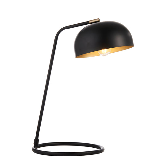 Brair 1 Table Lamp Matt Black & Antique Brass – Brass
