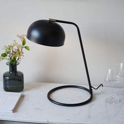 Brair 1 Table Lamp Matt Black & Antique Brass – Brass