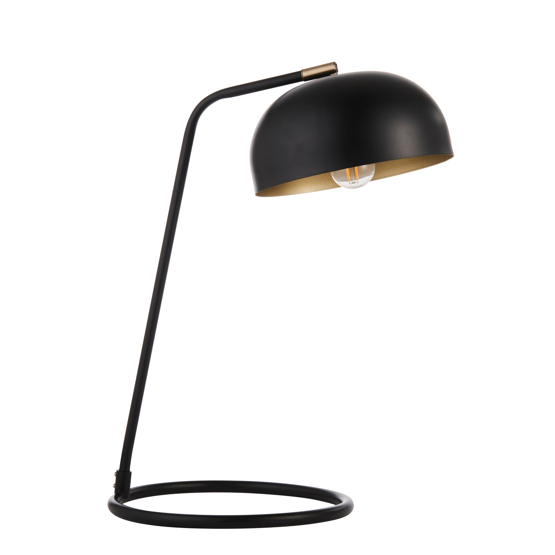 Brair 1 Table Lamp Matt Black & Antique Brass – Brass