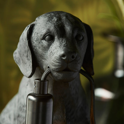 Labrador Puppy Table Lamp Black – Black