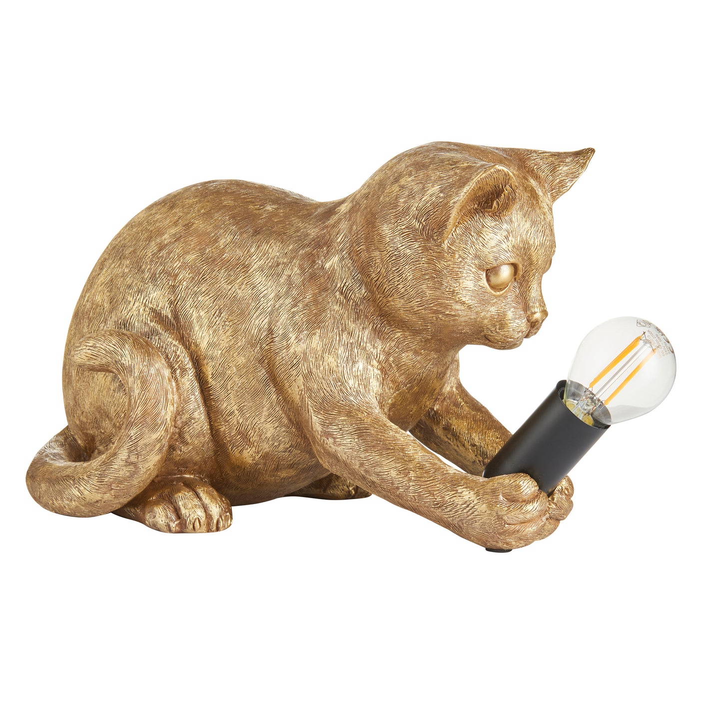 Kitten Table Lamp Vintage Gold – Gold