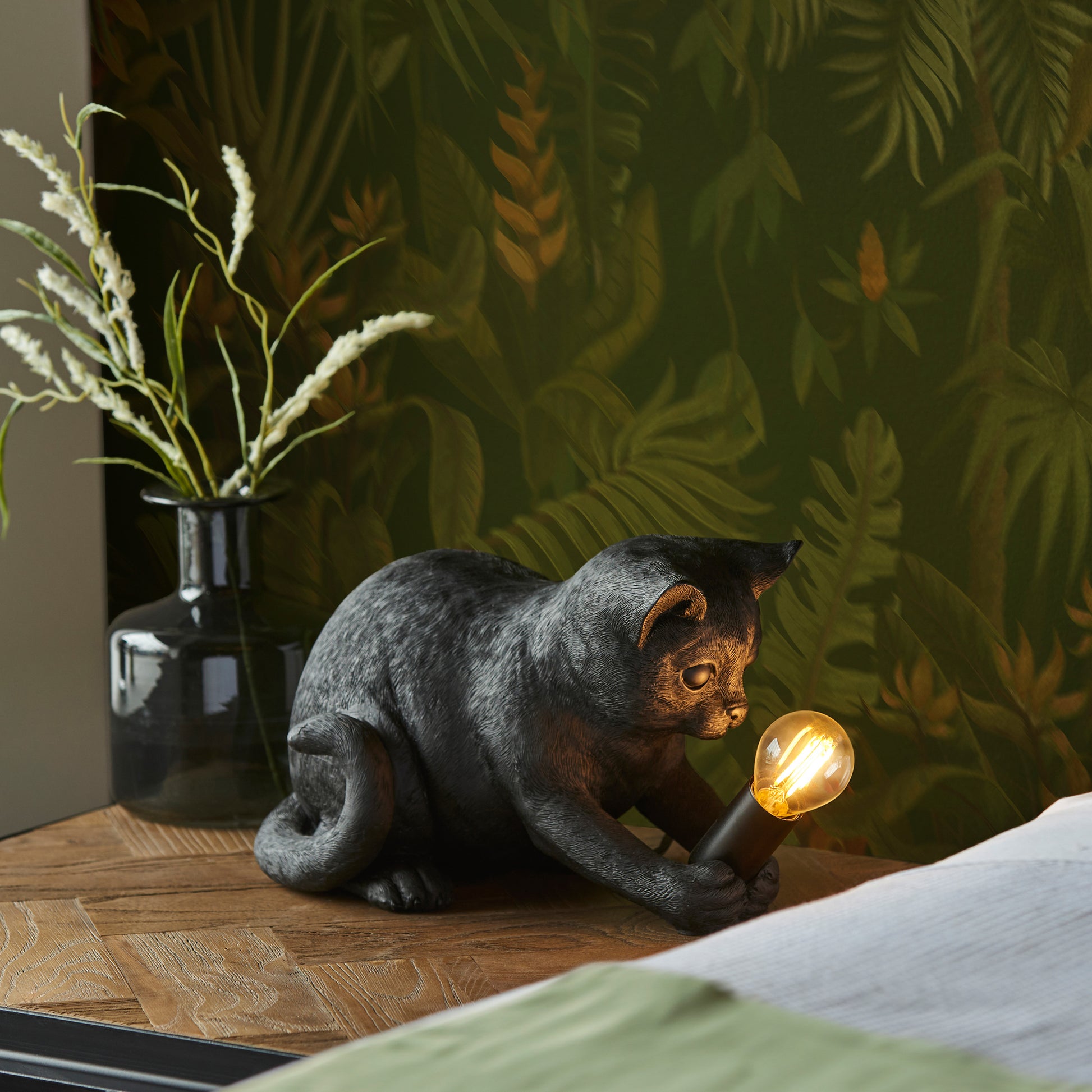 Kitten Table Lamp Black – Black