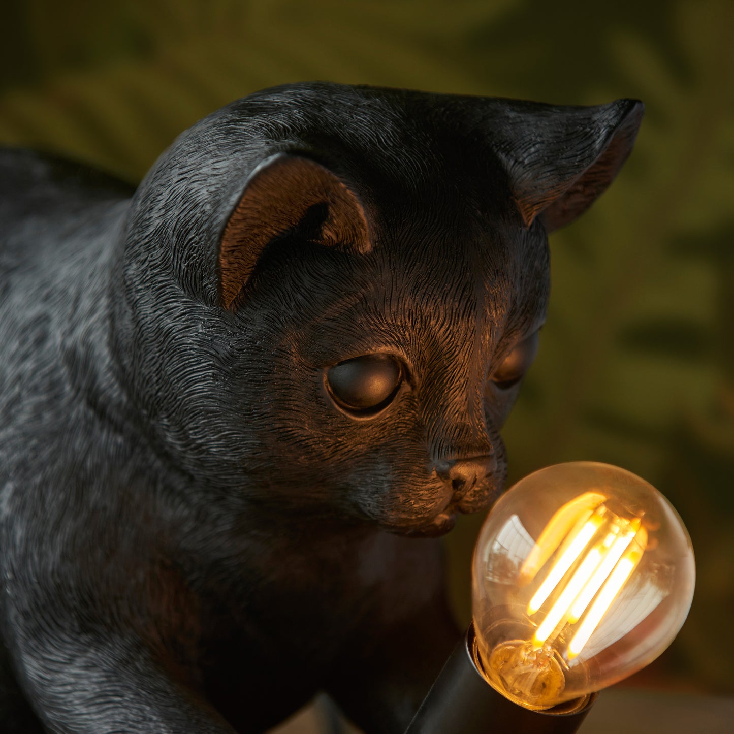 Kitten Table Lamp Black – Black