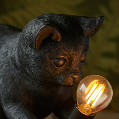 Kitten Table Lamp Black – Black