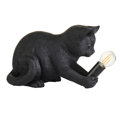 Kitten Table Lamp Black – Black