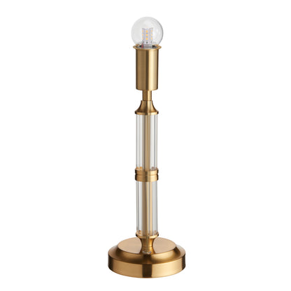 Morton Rechargeable Table Lamp Brushed Aged Brass – Brass