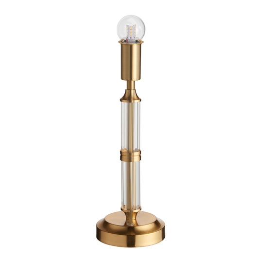 Morton Rechargeable Table Lamp Brushed Aged Brass – Brass