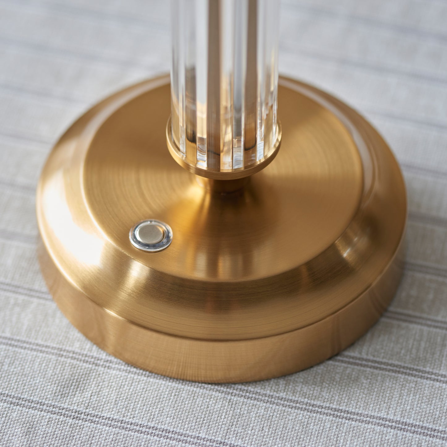 Morton Rechargeable Table Lamp Brushed Aged Brass – Brass