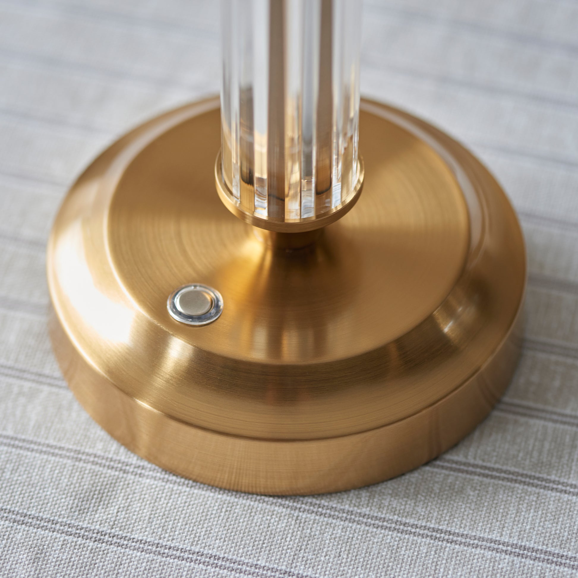 Morton Rechargeable Table Lamp Brushed Aged Brass – Brass