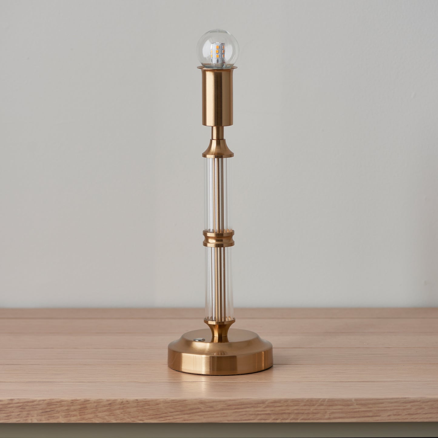 Morton Rechargeable Table Lamp Brushed Aged Brass – Brass