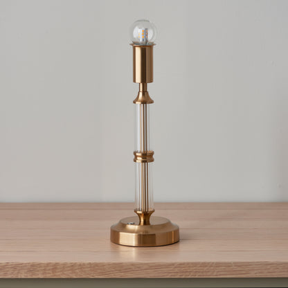Morton Rechargeable Table Lamp Brushed Aged Brass – Brass