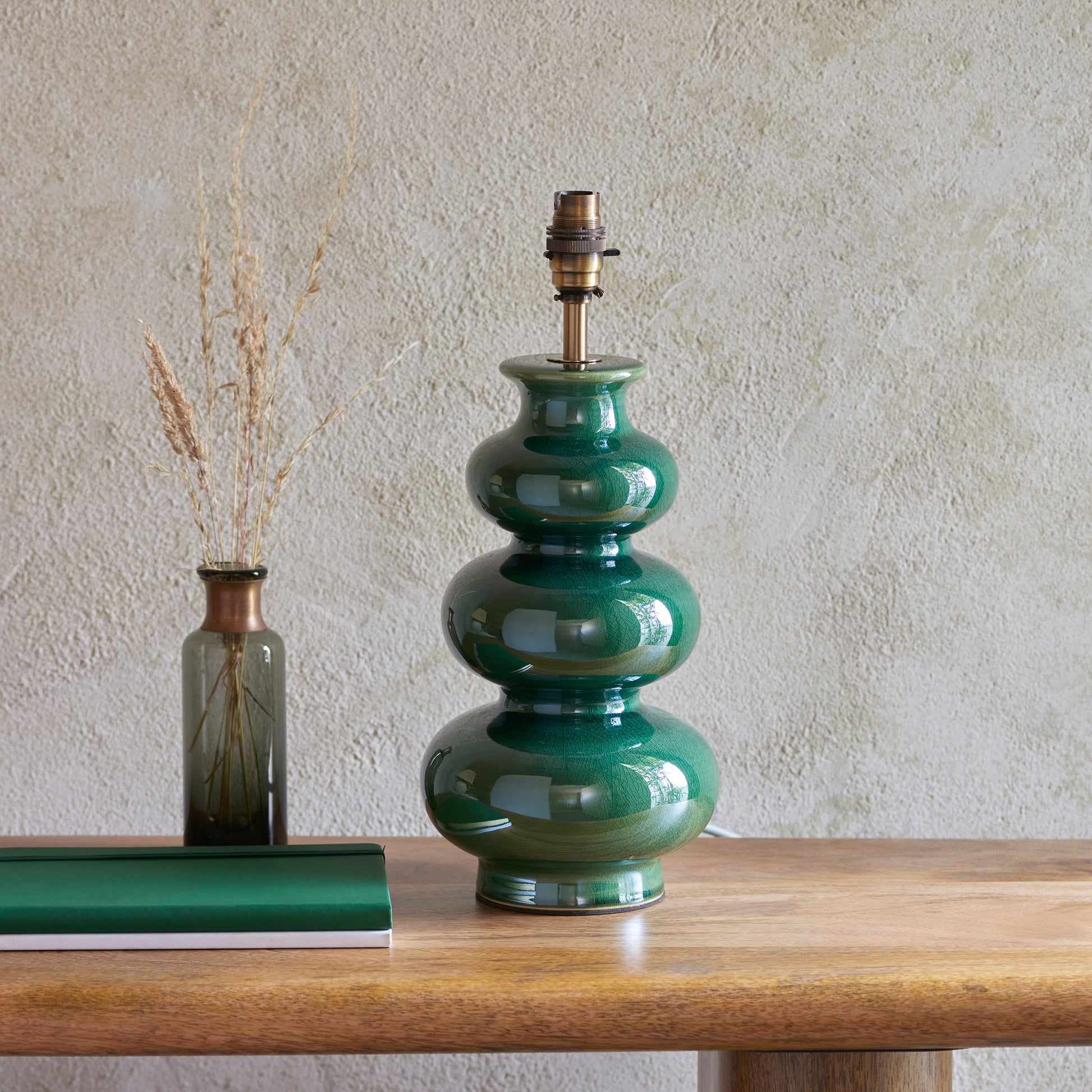 Monroe Table Lamp Gloss Green Reactive Glaze – Green