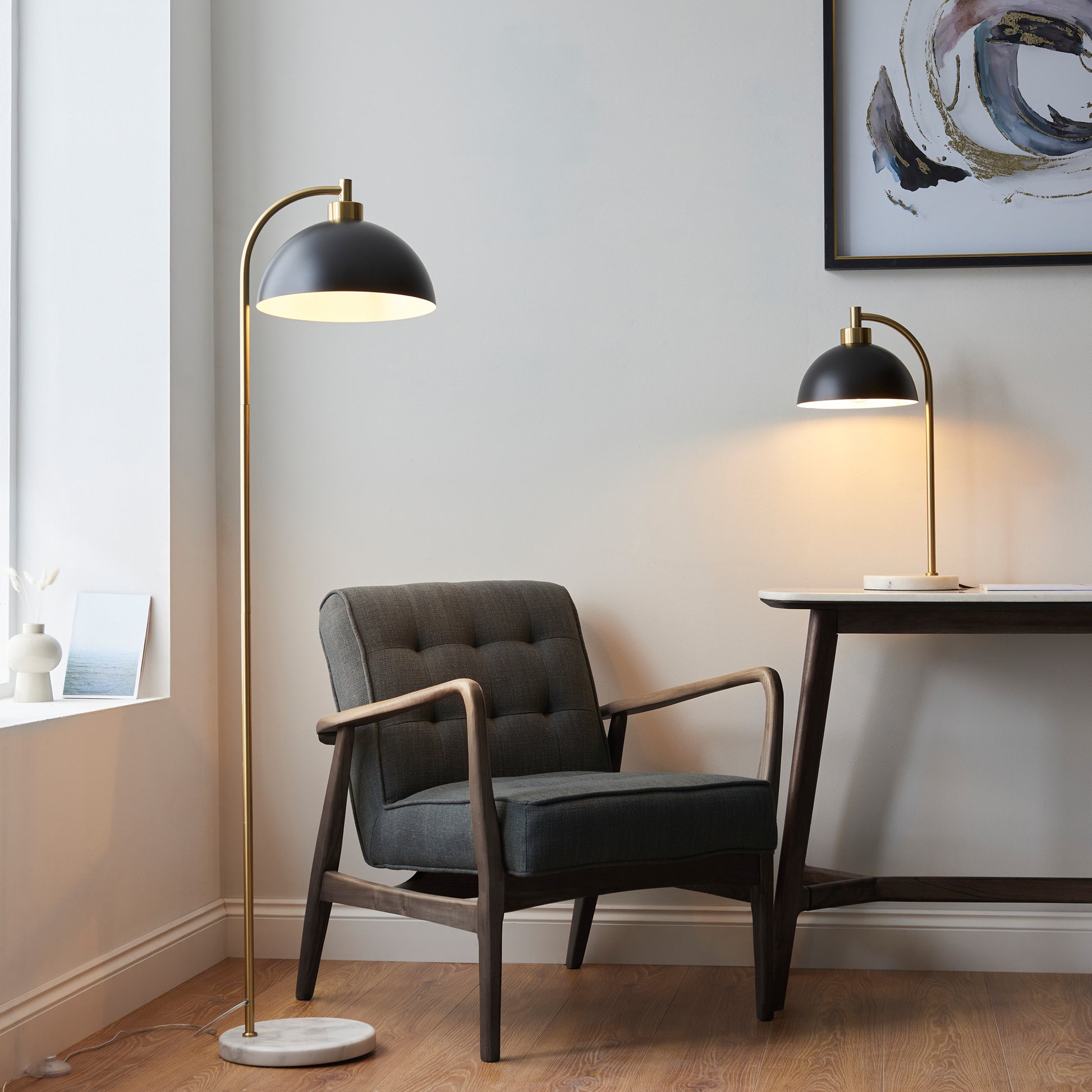 Buchanan Table Lamp Matt Black – Black
