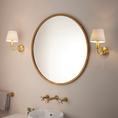Conway Bathroom 1 Wall Light Satin Brass – Brass