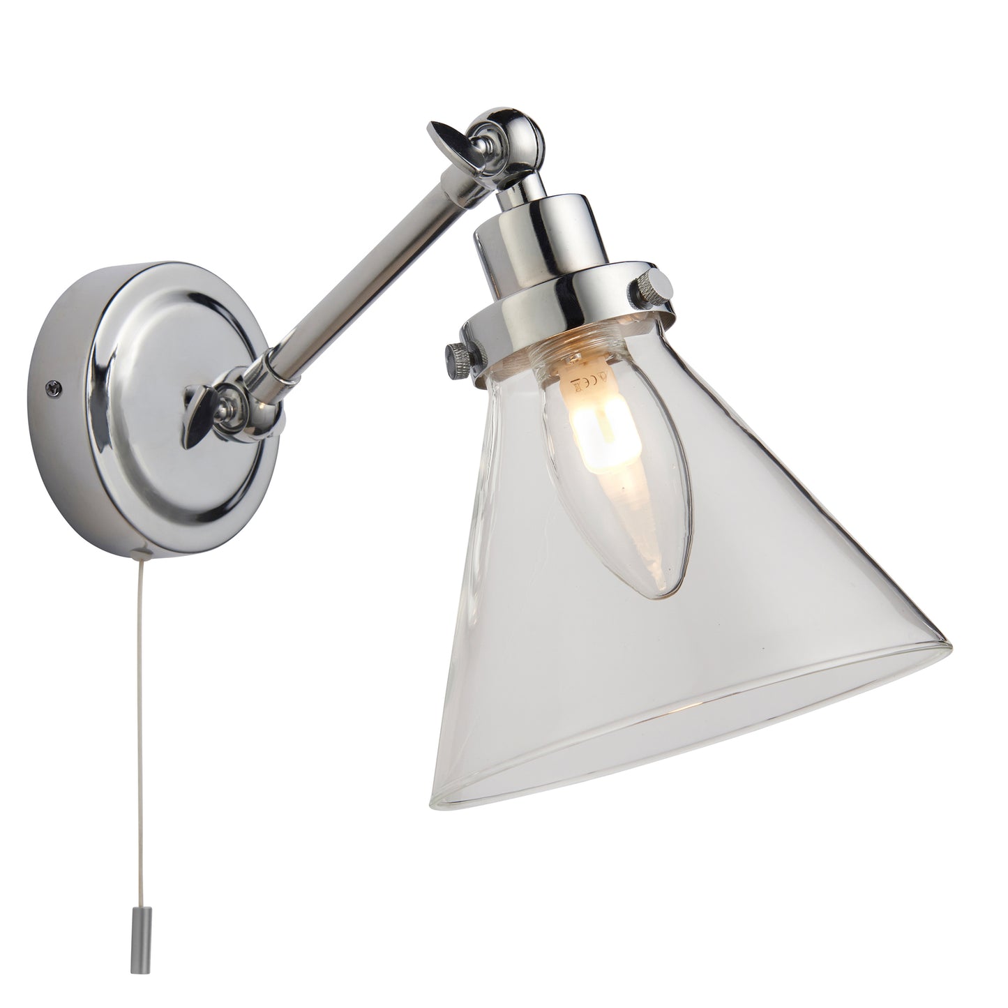 Faraday Bathroom 1 Wall Light Chrome – Chrome