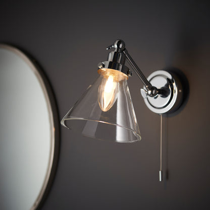 Faraday Bathroom 1 Wall Light Chrome – Chrome