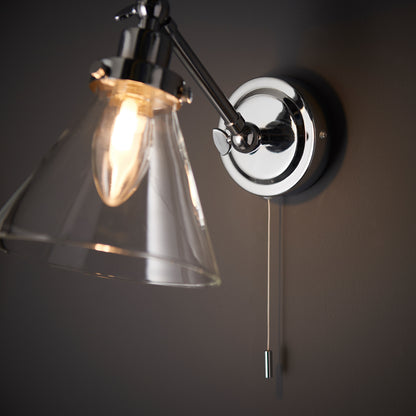Faraday Bathroom 1 Wall Light Chrome – Chrome