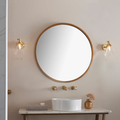 Faraday Bathroom 1 Wall Light Satin Brass – Brass