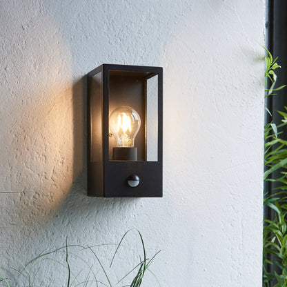 Oxford Outdoor PIR 1 Wall Light Black – Black