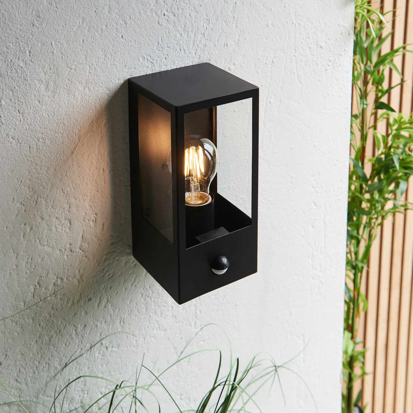 Oxford Outdoor PIR 1 Wall Light Black – Black
