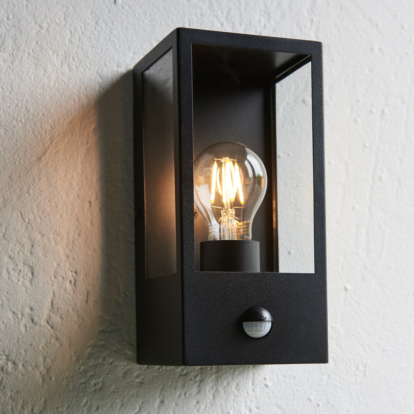 Oxford Outdoor PIR 1 Wall Light Black – Black