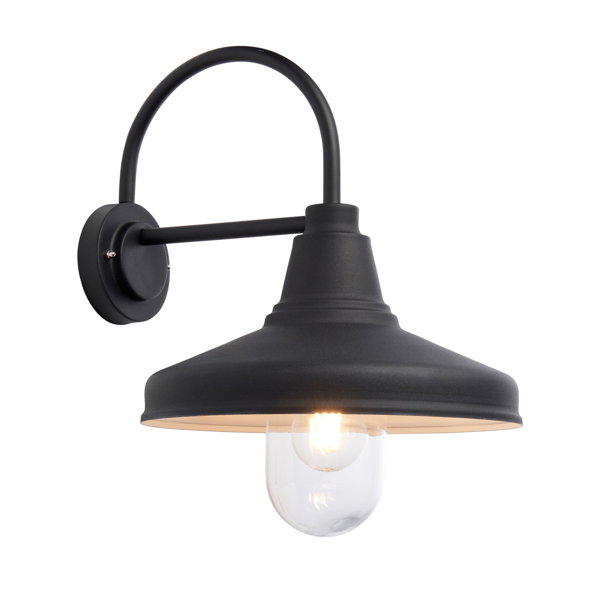 Farmhouse Outdoor 1 Wall Light – Black