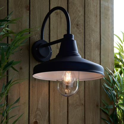 Farmhouse Outdoor 1 Wall Light – Black
