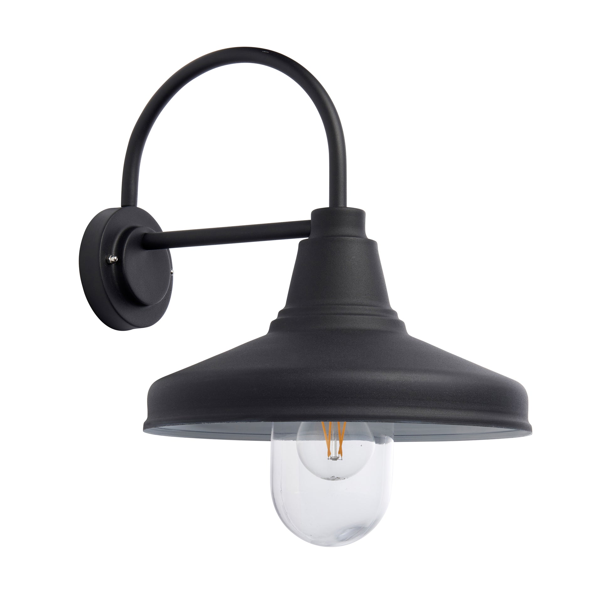 Farmhouse Outdoor 1 Wall Light – Black
