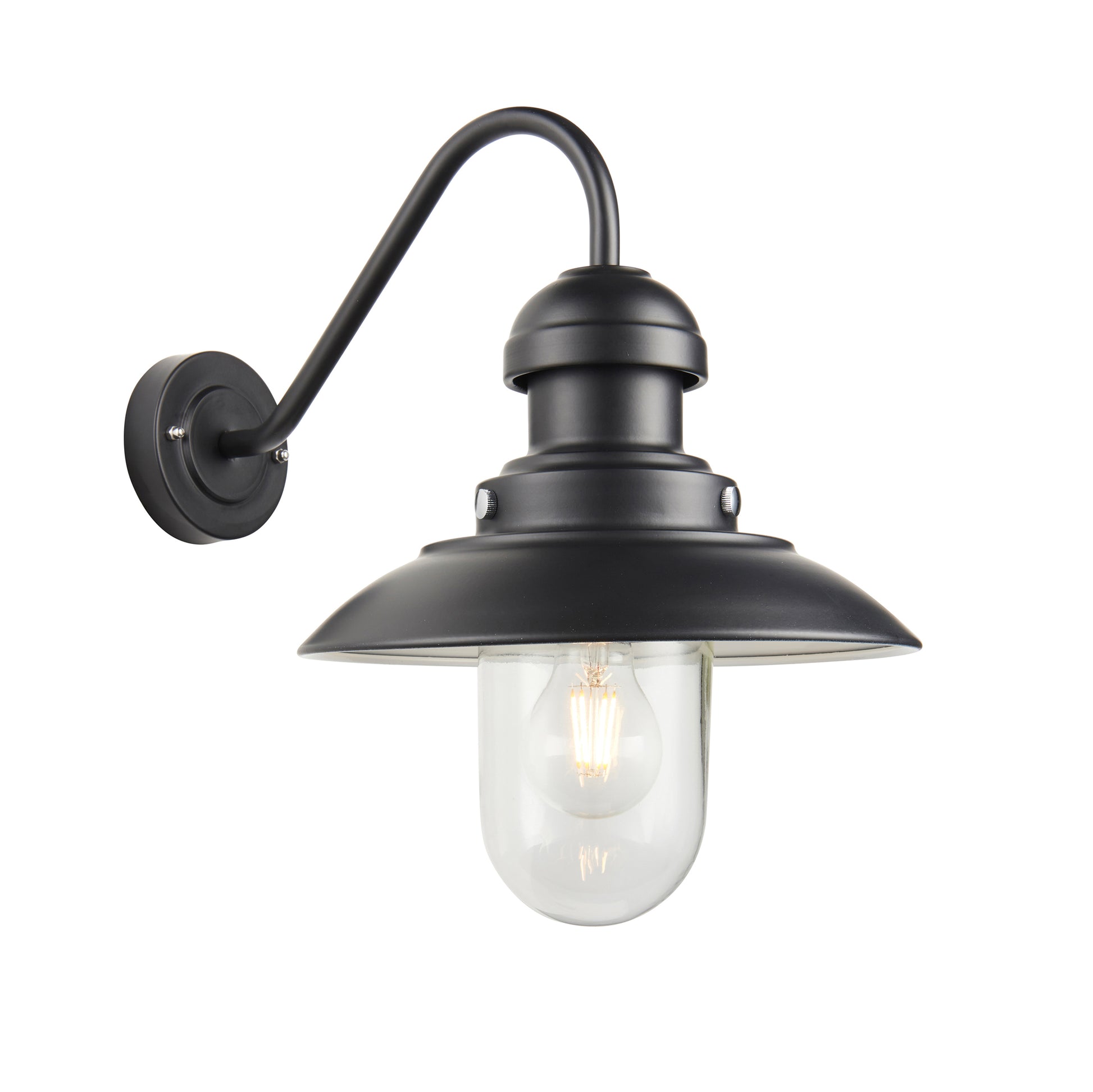 Hereford Outdoor 1 Wall Light Black – Black