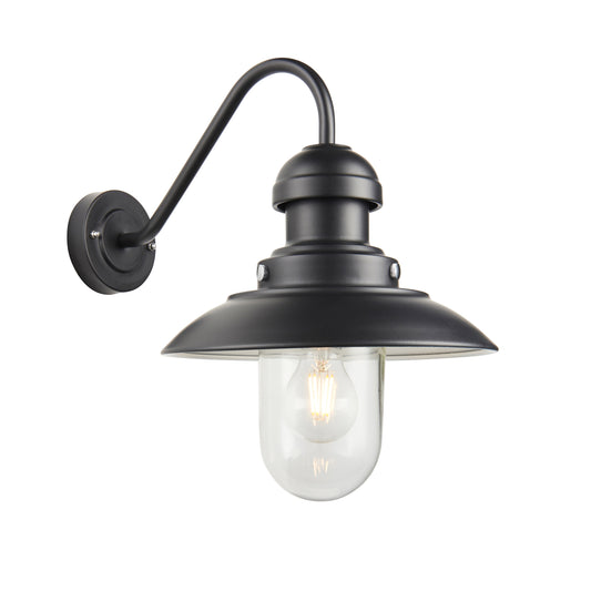 Hereford Outdoor 1 Wall Light Black – Black