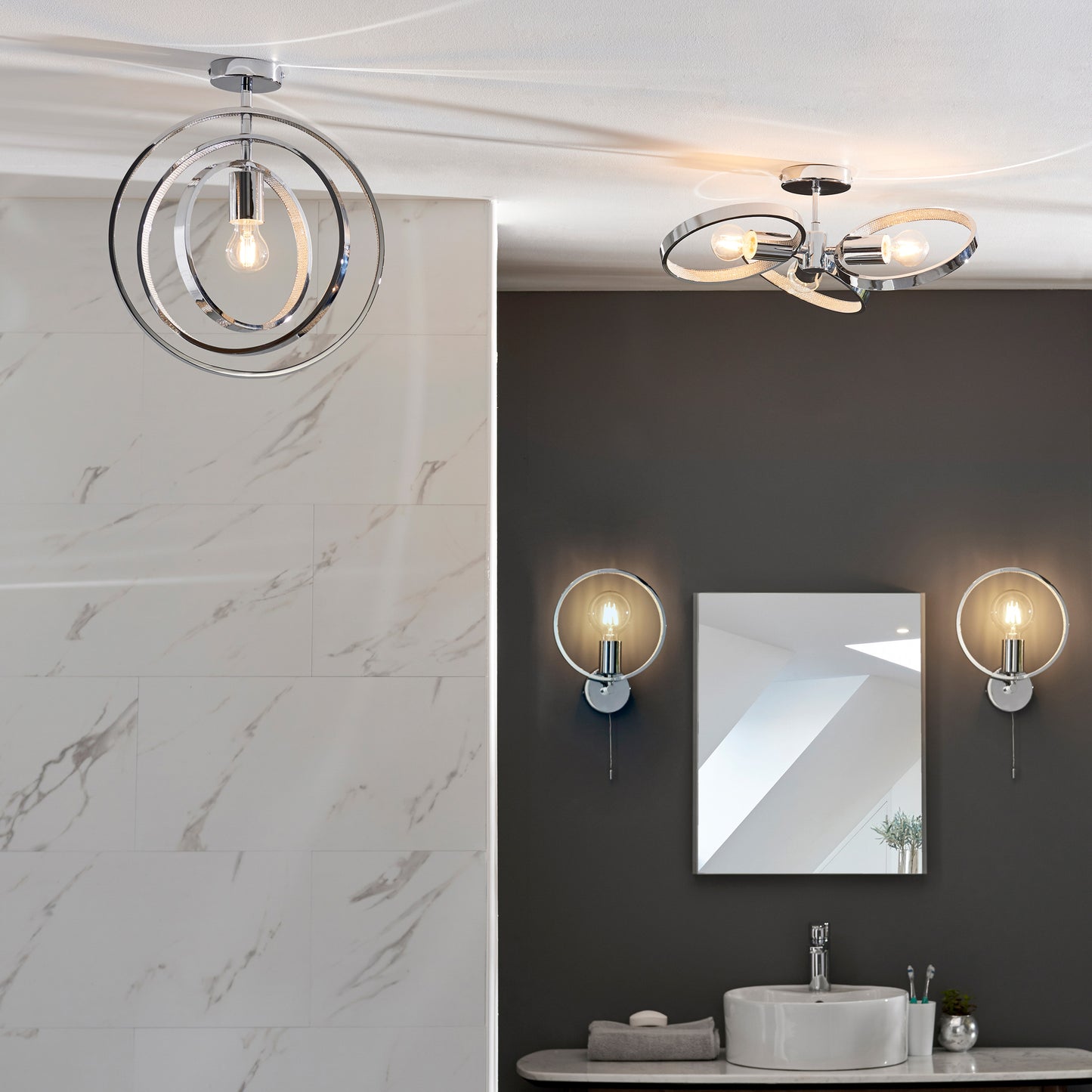 Merola Bathroom 1 Wall Light Chrome – Chrome