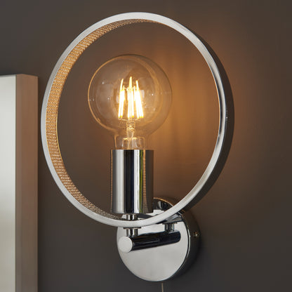 Merola Bathroom 1 Wall Light Chrome – Chrome