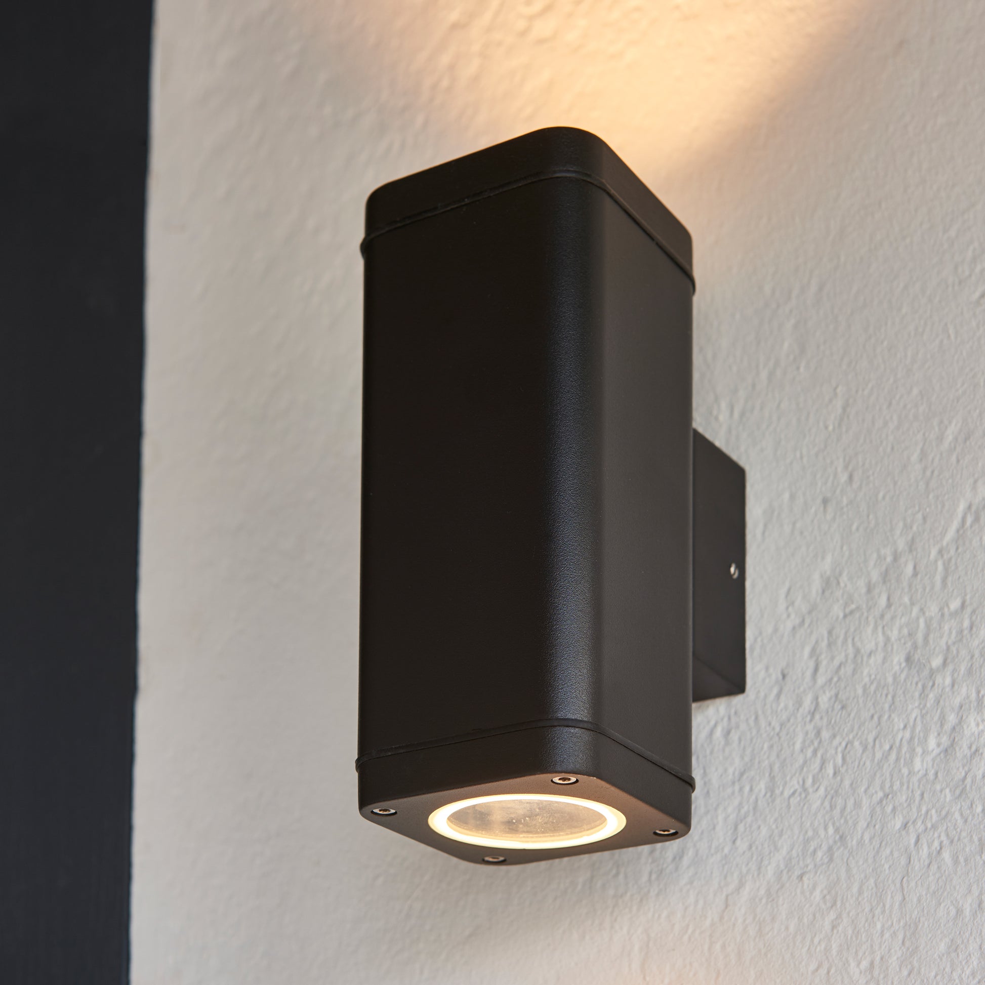 Milton Outdoor 2 Wall Light – Black