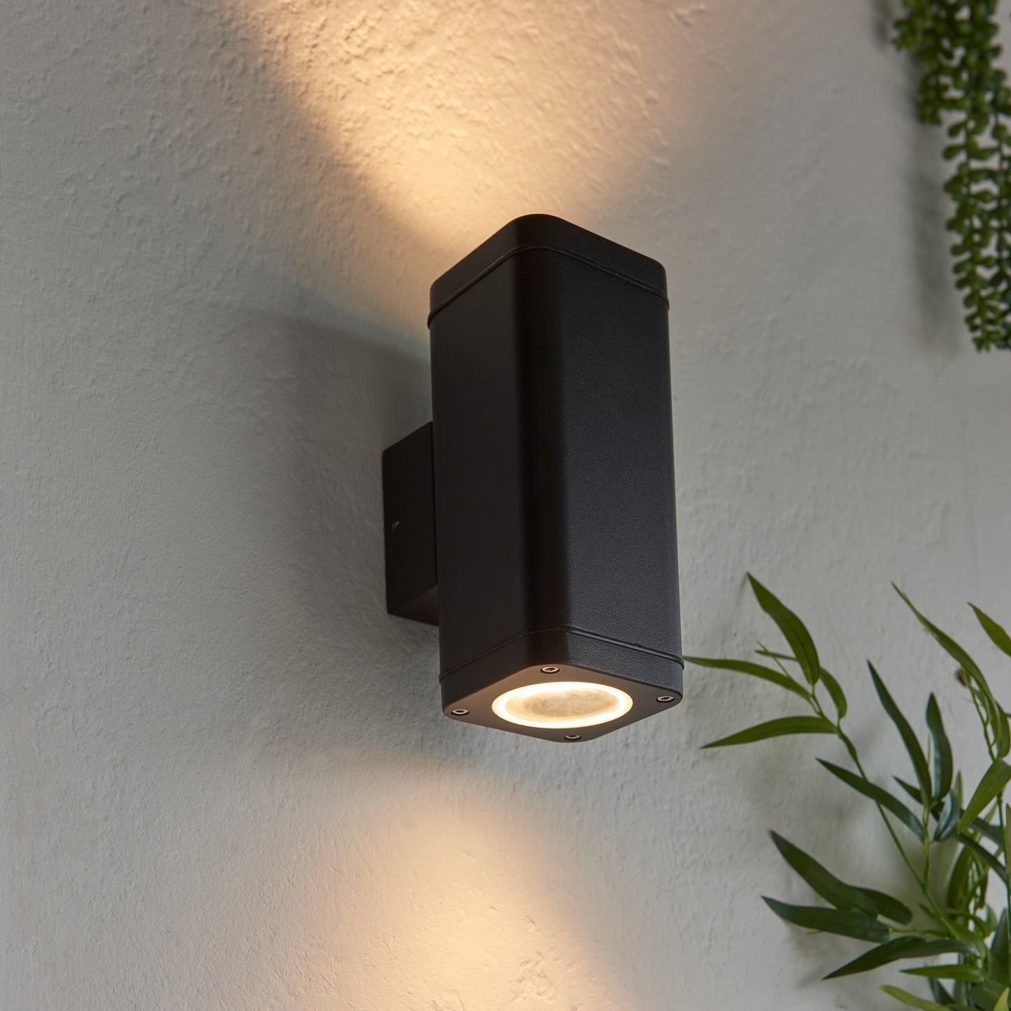 Milton Outdoor 2 Wall Light – Black