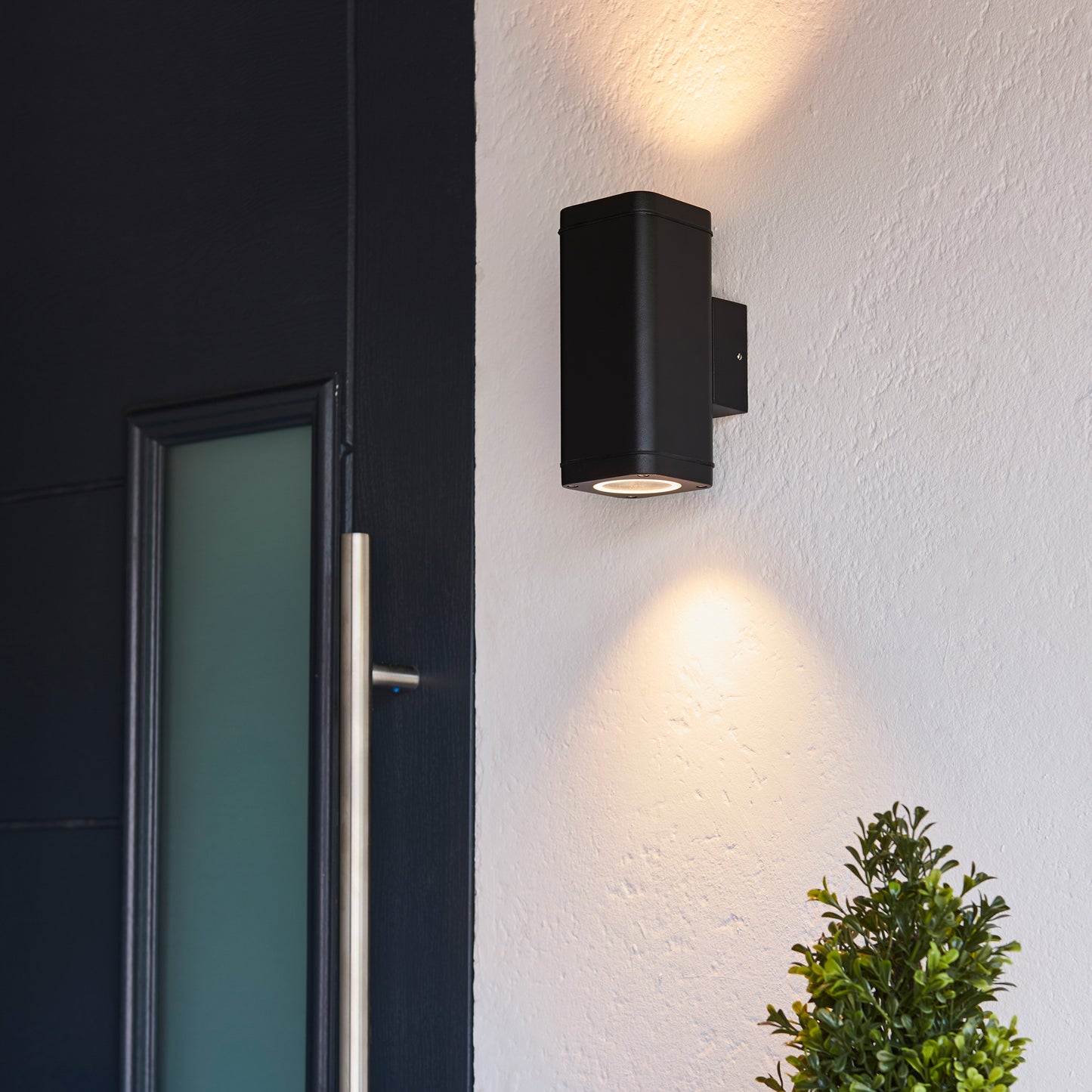 Milton Outdoor 2 Wall Light – Black
