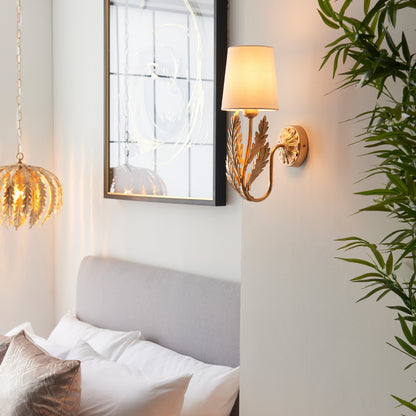 Delphine 1 Wall Light Gold Leaf – Gold