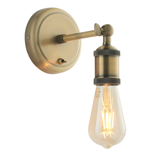 Hal Wall Light Antique Brass – Cream