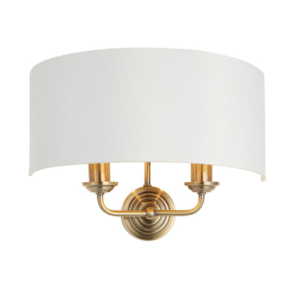Highclere 2 Wall Light Antique Brass – Brass
