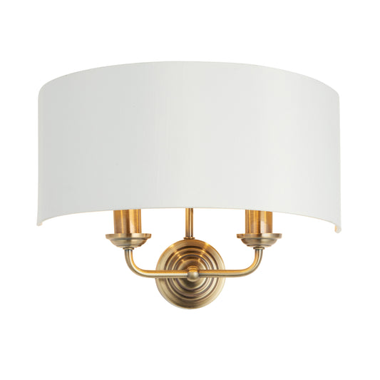 Highclere 2 Wall Light Antique Brass – Brass
