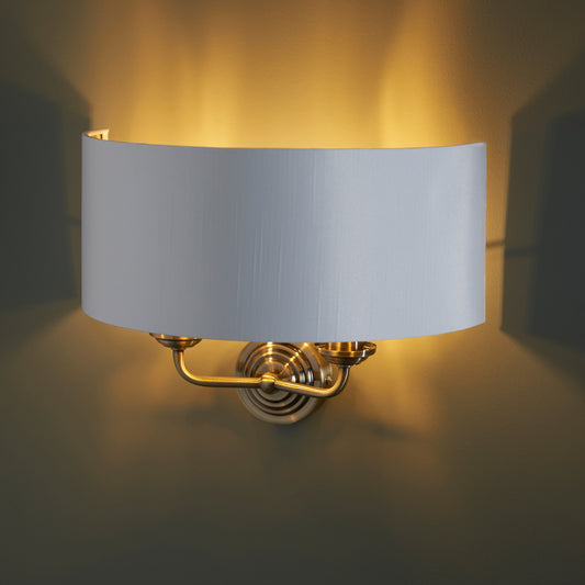 Highclere 2 Wall Light Antique Brass – Brass