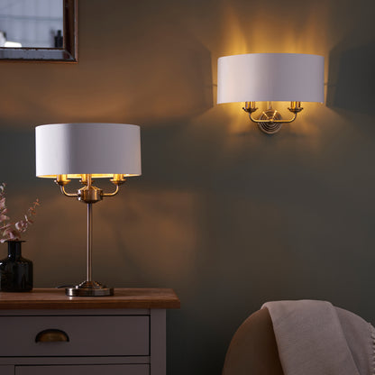 Highclere 2 Wall Light Antique Brass – Brass